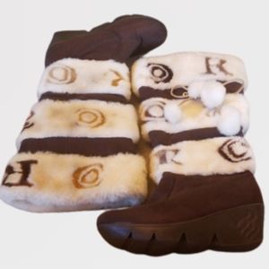 Rocawear fur elle wedge winter boots size 8